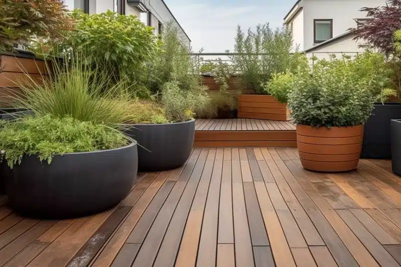 Les meilleures plantes pour remplir des grands pots sur une terrasse