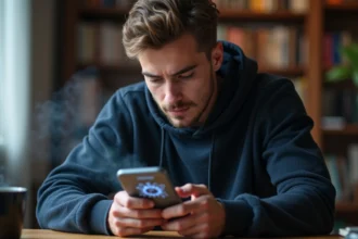 Joueur utilisant un code promotionnel sur un jeu mobile de survie sur smartphone