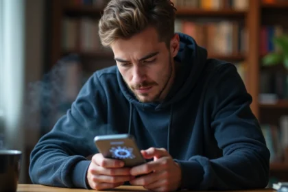 Joueur utilisant un code promotionnel sur un jeu mobile de survie sur smartphone
